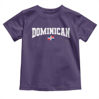 Vintage Dominican Republic Flag Toddler T Shirt Retro Varsity Caribbean Pride Heritage Gift