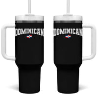 Vintage Dominican Republic Flag Tumbler With Handle Retro Varsity Caribbean Pride Heritage Gift