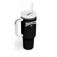 Vintage Dominican Republic Flag Tumbler With Handle Retro Varsity Caribbean Pride Heritage Gift