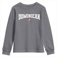 Vintage Dominican Republic Flag Youth Sweatshirt Retro Varsity Caribbean Pride Heritage Gift