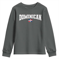 Vintage Dominican Republic Flag Youth Sweatshirt Retro Varsity Caribbean Pride Heritage Gift
