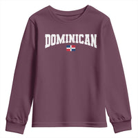 Vintage Dominican Republic Flag Youth Sweatshirt Retro Varsity Caribbean Pride Heritage Gift