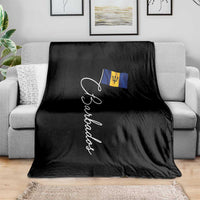 Barbados Flag Throw Blanket Elegant Barbados Pride Patriotic Island Heritage Gift