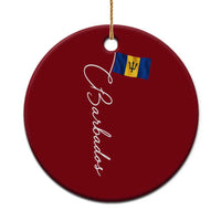 Barbados Flag Ceramic Ornament Elegant Barbados Pride Patriotic Island Heritage Gift