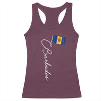Barbados Flag Racerback Tank Top Elegant Barbados Pride Patriotic Island Heritage Gift