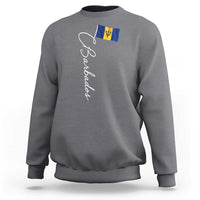 Barbados Flag Sweatshirt Elegant Barbados Pride Patriotic Island Heritage Gift
