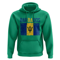 Vintage Distressed Barbados Flag Hoodie Bajan Caribbean Heritage Patriotic Pride Gift