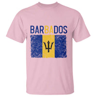 Vintage Distressed Barbados Flag T Shirt Bajan Caribbean Heritage Patriotic Pride Gift