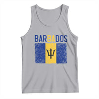 Vintage Distressed Barbados Flag Tank Top Bajan Caribbean Heritage Patriotic Pride Gift