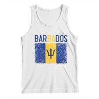 Vintage Distressed Barbados Flag Tank Top Bajan Caribbean Heritage Patriotic Pride Gift