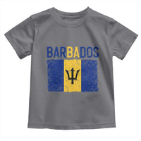 Vintage Distressed Barbados Flag Toddler T Shirt Bajan Caribbean Heritage Patriotic Pride Gift