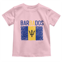 Vintage Distressed Barbados Flag Toddler T Shirt Bajan Caribbean Heritage Patriotic Pride Gift