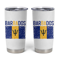 Vintage Distressed Barbados Flag Tumbler Cup Bajan Caribbean Heritage Patriotic Pride Gift