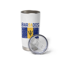 Vintage Distressed Barbados Flag Tumbler Cup Bajan Caribbean Heritage Patriotic Pride Gift
