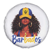 Bajan Girl Spare Tire Cover Barbados Flag Caribbean Heritage Pride Graphic Gift