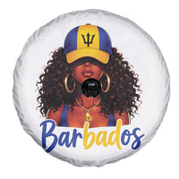 Bajan Girl Spare Tire Cover Barbados Flag Caribbean Heritage Pride Graphic Gift