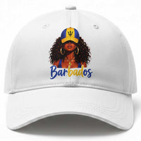 Bajan Girl Baseball Cap Barbados Flag Caribbean Heritage Pride Graphic Gift