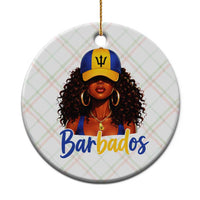Bajan Girl Ceramic Ornament Barbados Flag Caribbean Heritage Pride Graphic Gift