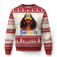 Bajan Girl Ugly Christmas Sweater Barbados Flag Caribbean Heritage Pride Graphic Gift