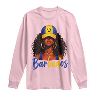 Bajan Girl Long Sleeve Shirt Barbados Flag Caribbean Heritage Pride Graphic Gift
