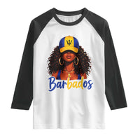 Bajan Girl Raglan Shirt Barbados Flag Caribbean Heritage Pride Graphic Gift