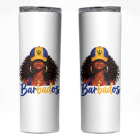 Bajan Girl Skinny Tumbler Barbados Flag Caribbean Heritage Pride Graphic Gift
