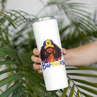 Bajan Girl Skinny Tumbler Barbados Flag Caribbean Heritage Pride Graphic Gift