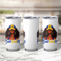 Bajan Girl Tumbler Cup Barbados Flag Caribbean Heritage Pride Graphic Gift