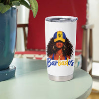 Bajan Girl Tumbler Cup Barbados Flag Caribbean Heritage Pride Graphic Gift