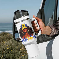 Bajan Girl Tumbler With Handle Barbados Flag Caribbean Heritage Pride Graphic Gift