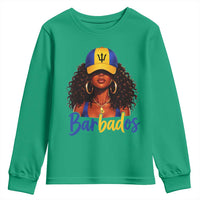 Bajan Girl Youth Sweatshirt Barbados Flag Caribbean Heritage Pride Graphic Gift