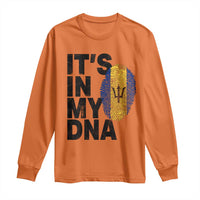 It's In My DNA Barbados Barbadian Long Sleeve Shirt Pride Heritage Patriotic Gift