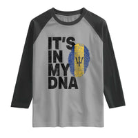 It's In My DNA Barbados Barbadian Raglan Shirt Pride Heritage Patriotic Gift