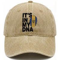 It's In My DNA Barbados Barbadian Washed Cotton Baseball Cap Pride Heritage Patriotic Gift