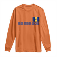 Retro Barbados Long Sleeve Shirt Vintage Barbadian Souvenir Caribbean Island Pride Heritage Gift