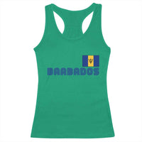 Retro Barbados Racerback Tank Top Vintage Barbadian Souvenir Caribbean Island Pride Heritage Gift