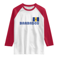 Retro Barbados Raglan Shirt Vintage Barbadian Souvenir Caribbean Island Pride Heritage Gift