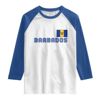 Retro Barbados Raglan Shirt Vintage Barbadian Souvenir Caribbean Island Pride Heritage Gift