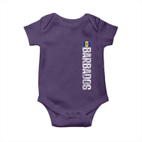 Barbados Flag Baby Onesie Distressed Vertical Typography Caribbean Island Pride Heritage Gift
