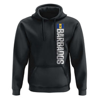Barbados Flag Hoodie Distressed Vertical Typography Caribbean Island Pride Heritage Gift