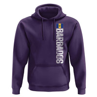 Barbados Flag Hoodie Distressed Vertical Typography Caribbean Island Pride Heritage Gift