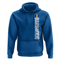 Barbados Flag Hoodie Distressed Vertical Typography Caribbean Island Pride Heritage Gift