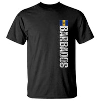 Barbados Flag T Shirt Distressed Vertical Typography Caribbean Island Pride Heritage Gift