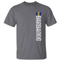 Barbados Flag T Shirt Distressed Vertical Typography Caribbean Island Pride Heritage Gift