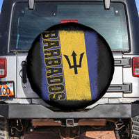 Vintage Barbados Flag Spare Tire Cover Distressed Patriotic Caribbean Island Barbadian Pride Heritage Gift