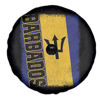 Vintage Barbados Flag Spare Tire Cover Distressed Patriotic Caribbean Island Barbadian Pride Heritage Gift