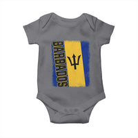 Vintage Barbados Flag Baby Onesie Distressed Patriotic Caribbean Island Barbadian Pride Heritage Gift
