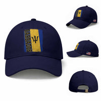 Vintage Barbados Flag Baseball Cap Distressed Patriotic Caribbean Island Barbadian Pride Heritage Gift