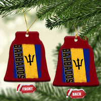 Vintage Barbados Flag Ceramic Ornament Distressed Patriotic Caribbean Island Barbadian Pride Heritage Gift
