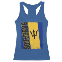 Vintage Barbados Flag Racerback Tank Top Distressed Patriotic Caribbean Island Barbadian Pride Heritage Gift